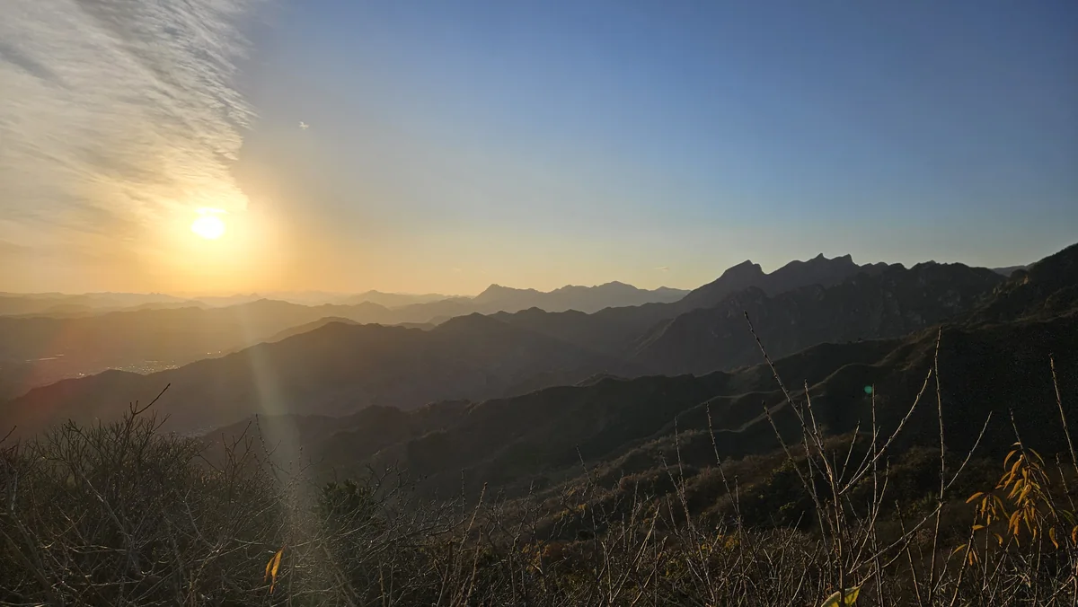 慕田峪長城夕陽暮色