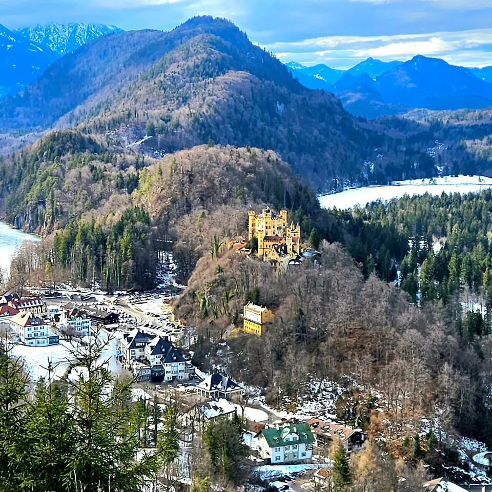 山林雪景與阿爾卑斯山麓遠眺