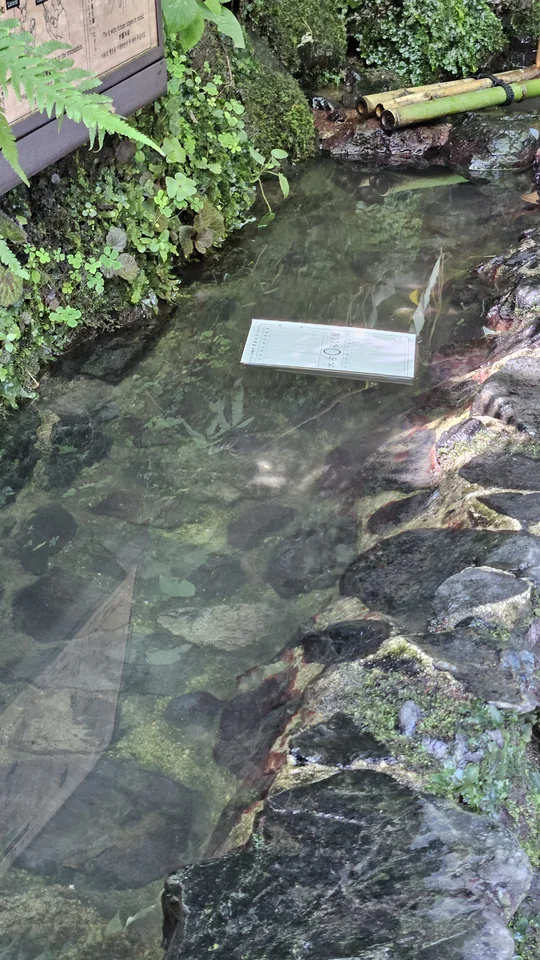 貴船神社御神水中的水占卜籤詩
